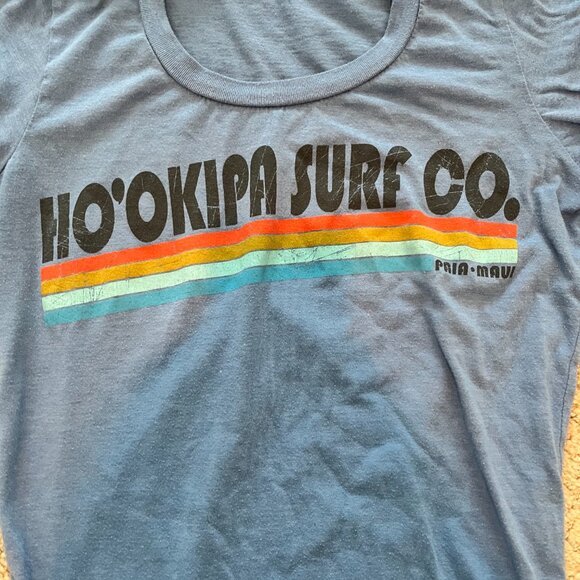 Blue Cotton Hawaiian Graphic T Shirt - Picture 2 of 2